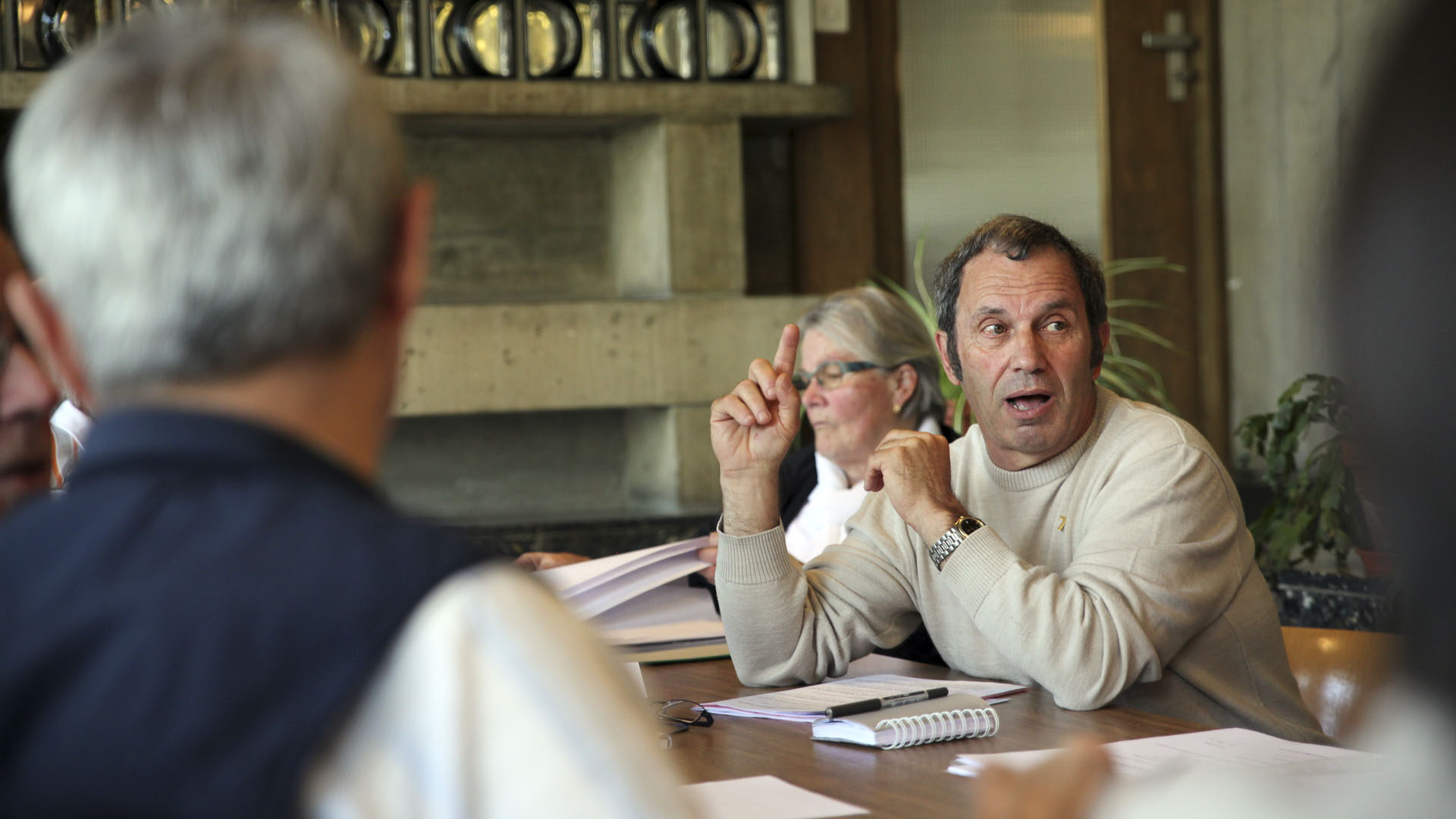 Lausanne le 25 mai 2016. Assemblée générale du MCR. L'abbé Henry Roduit, aumônier valaisan. (Photo: Bernard Hallet)