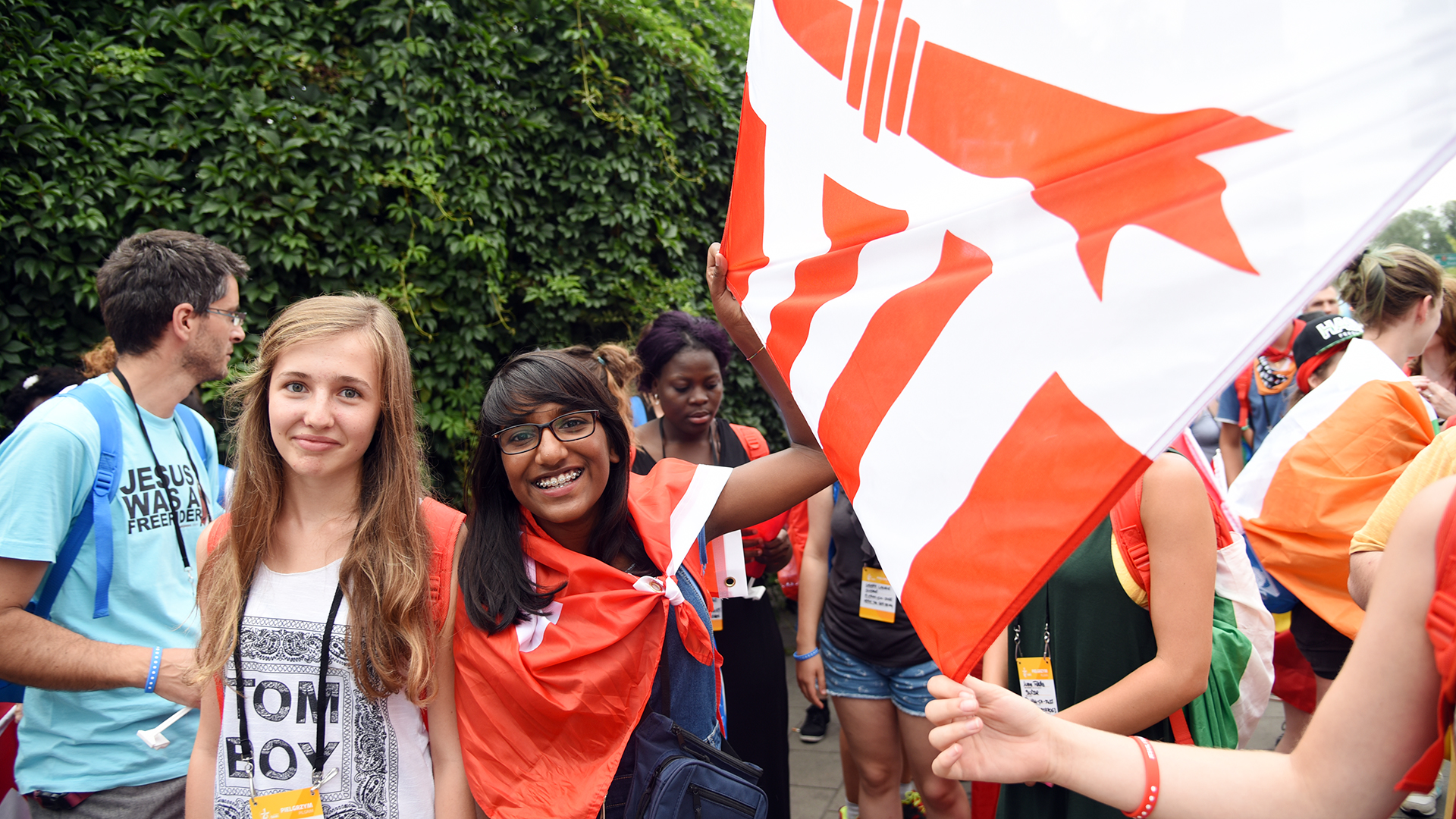 Plus de 40 jeunes du Jura Pastoral ont fait le voyage à Cracovie (Photo: Pierre Pistoletti)