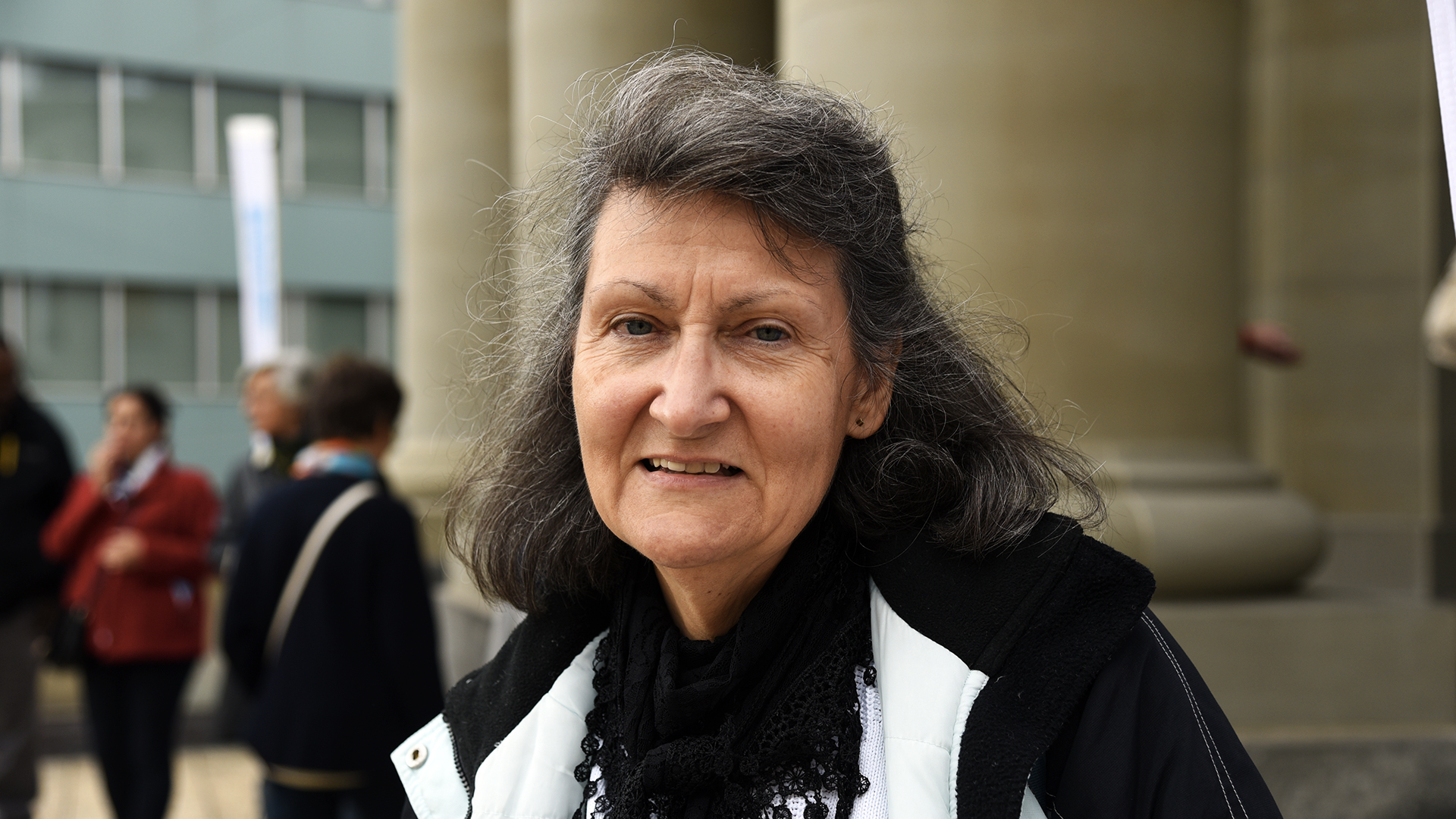 Annie a fait plus de 15 kilomètres à pied pour participer à cette journée de la miséricorde (Photo: Pierre Pistoletti)