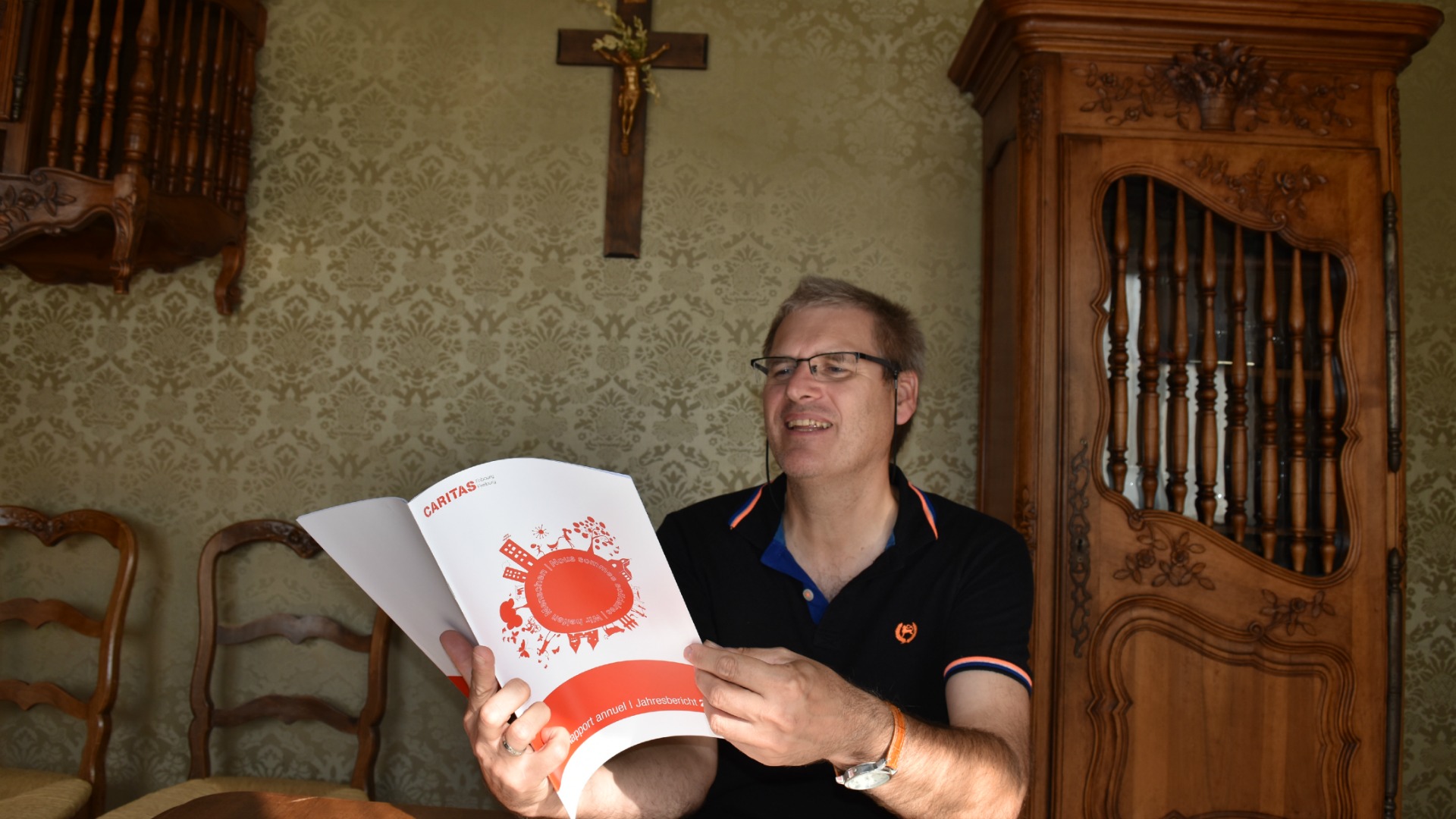  Xavier Maugère, président du Conseil central des Conférences Saint-Vincent de Paul du canton de Fribourg (Photo:  Jacques Berset)